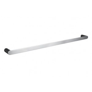 Esperia Black & Chrome Solid Brass Single Towel Rail 800mm